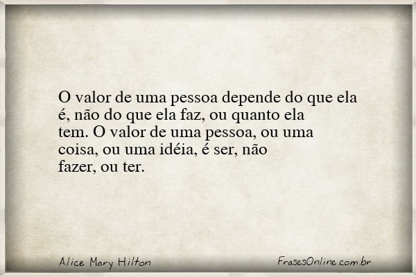 Frase de Alice Mary Hilton