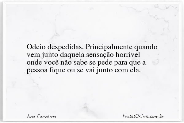 Frase de Ana Carolina