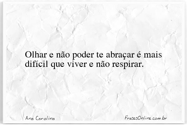 Frase de Ana Carolina