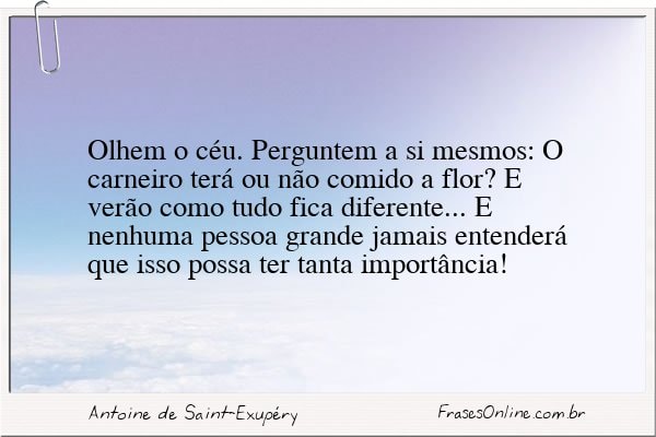 Frase de Antoine de Saint-Exupéry