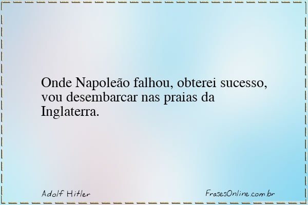 Frase de Adolf Hitler