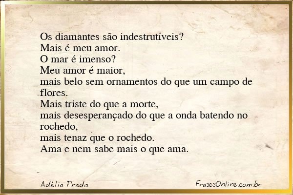 Frase de Adélia Prado