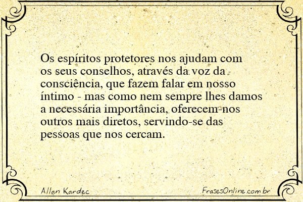 Frase de Allan Kardec