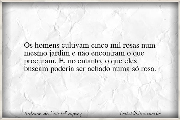 Frase de Antoine de Saint-Exupéry