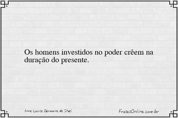Frase de Anne Louise Germaine de Staël