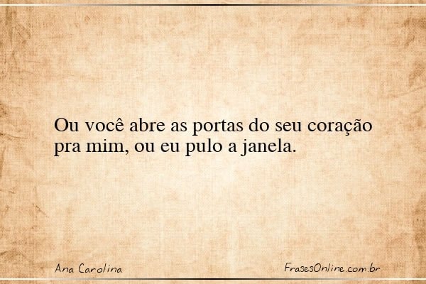 Frase de Ana Carolina