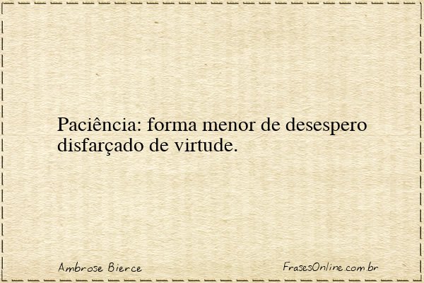 Frase de Ambrose Bierce