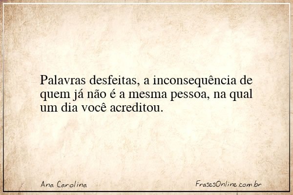 Frase de Ana Carolina