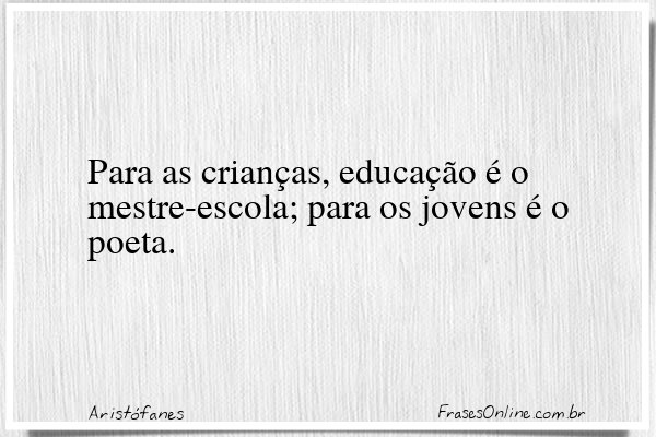 Frase de Aristófanes