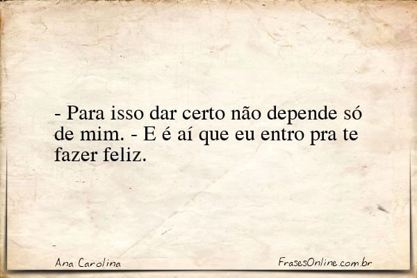 Frase de Ana Carolina