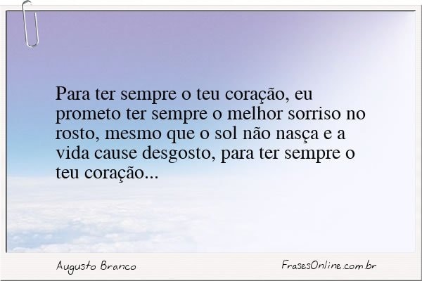 Frase de Augusto Branco