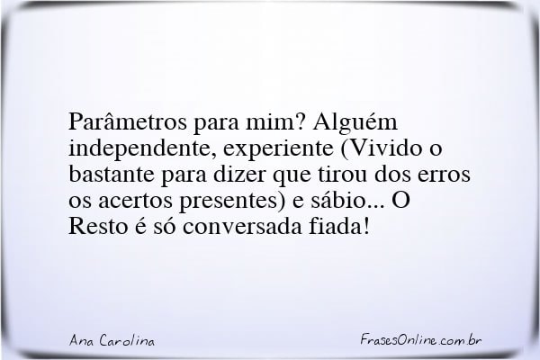 Frase de Ana Carolina