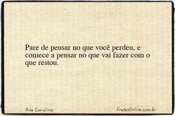 Frase de Ana Carolina