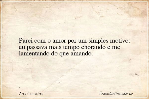 Frase de Ana Carolina