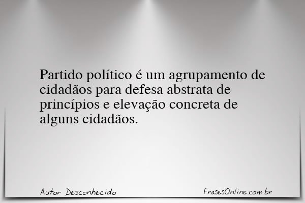 Frase de Autor Desconhecido