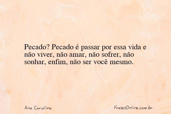 Frase de Ana Carolina