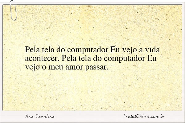 Frase de Ana Carolina