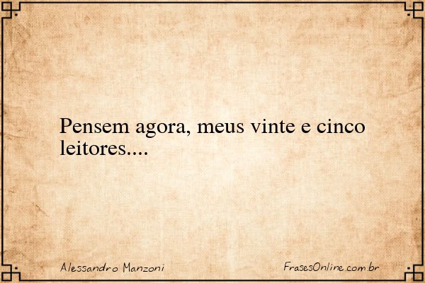 Frase de Alessandro Manzoni