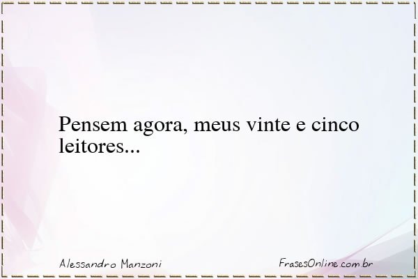 Frase de Alessandro Manzoni