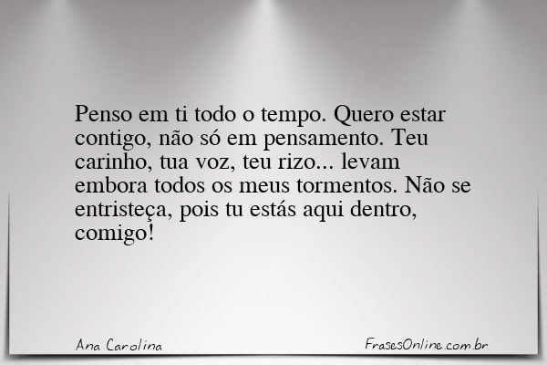 Frase de Ana Carolina