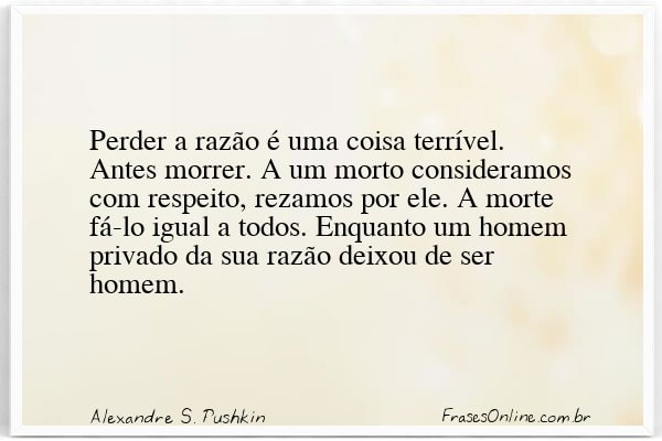 Frase de Alexandre S. Pushkin