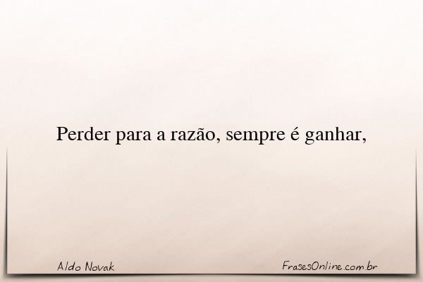 Frase de Aldo Novak