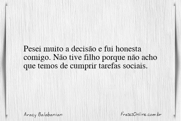 Frase de Aracy Balabanian