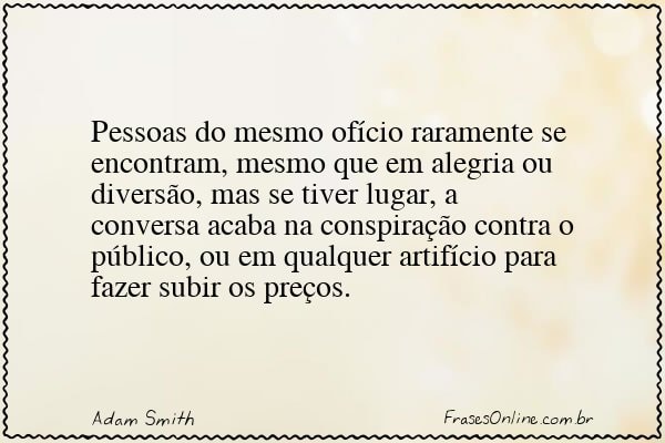 Frase de Adam Smith