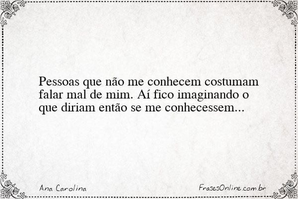 Frase de Ana Carolina