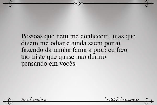 Frase de Ana Carolina