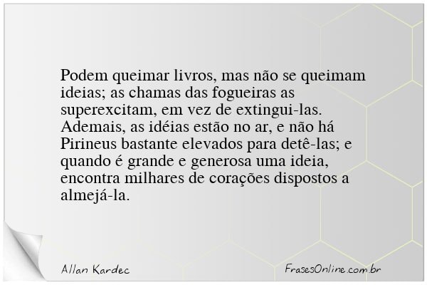 Frase de Allan Kardec