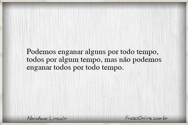 Frase de Abraham Lincoln