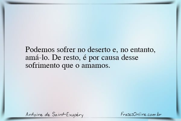 Frase de Antoine de Saint-Exupéry