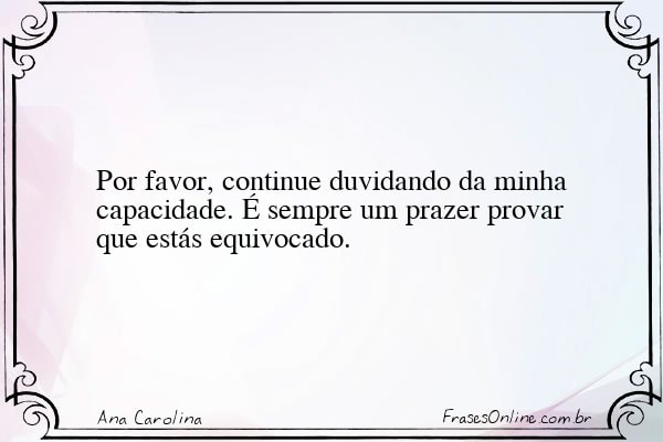 Frase de Ana Carolina