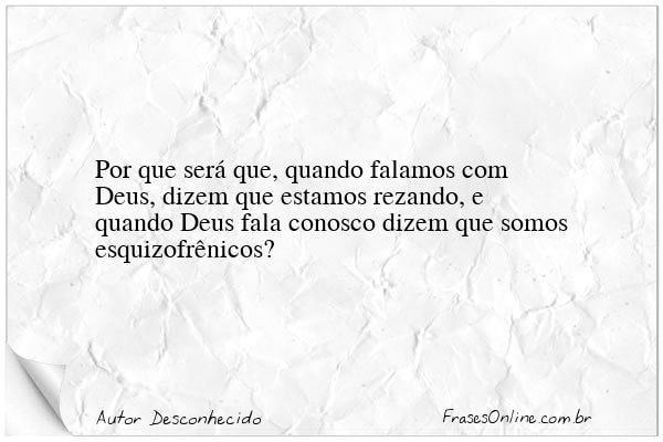 Frase de Autor Desconhecido