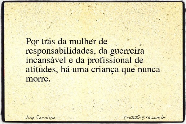 Frase de Ana Carolina