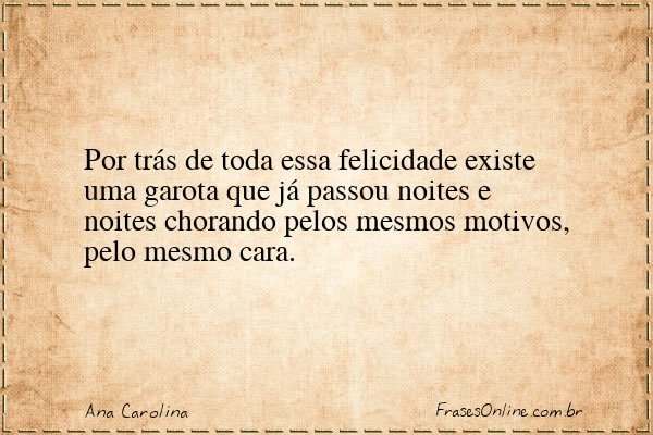 Frase de Ana Carolina