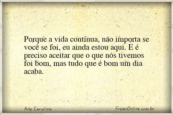 Frase de Ana Carolina