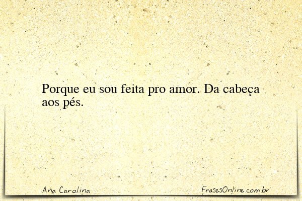 Frase de Ana Carolina