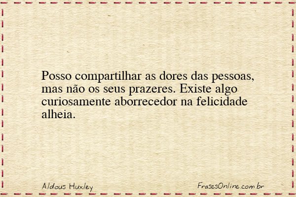 Frase de Aldous Huxley