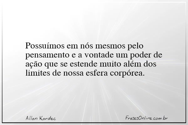 Frase de Allan Kardec