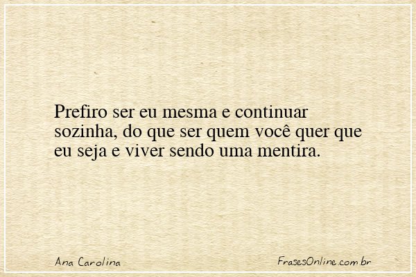 Frase de Ana Carolina