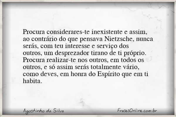 Frase de Agostinho da Silva