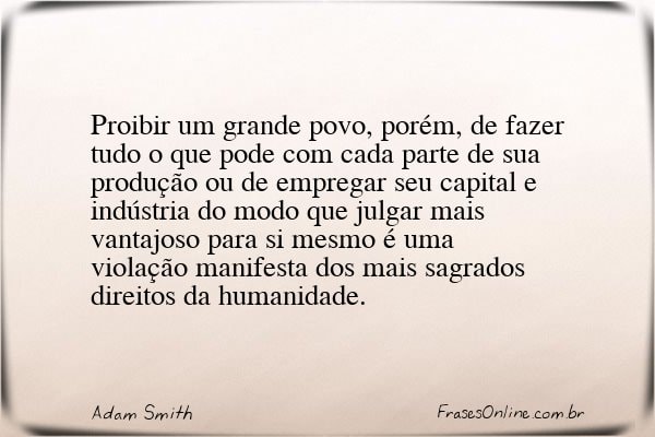 Frase de Adam Smith