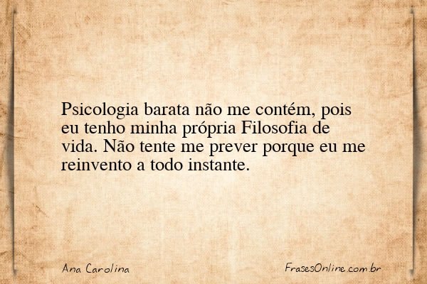 Frase de Ana Carolina