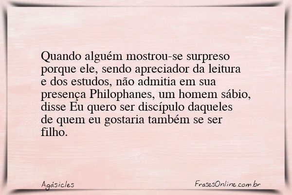Frase de Agásicles