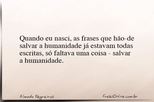 Frase de Almada Negreiros