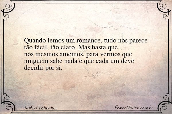 Frase de Anton Tchekhov