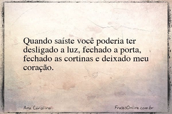 Frase de Ana Carolina