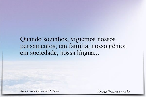Frase de Anne Louise Germaine de Staël
